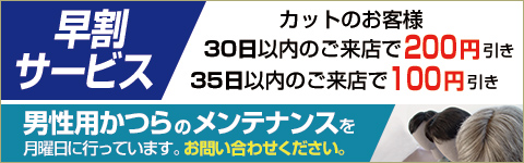 早割りサービス